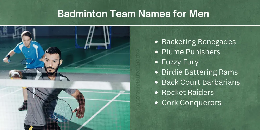 300+ Best Badminton Team Names to Smash the Competition 7 Badminton Team Names for Men
