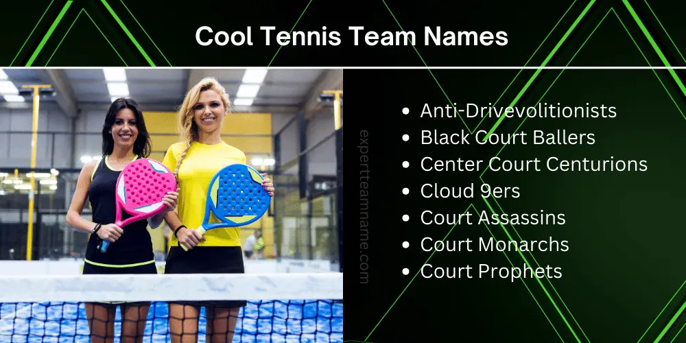 276+ Best Tennis Team Names: Clever, Funny & Cool Ideas 6 Cool Tennis Team Names
