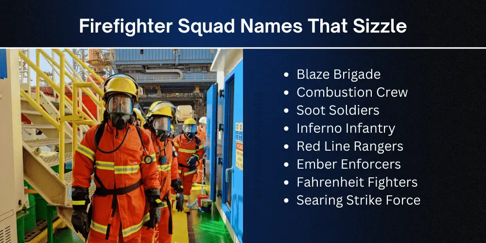 280 Wildfire Firefighter Team Names: From Punny to Powerful 6 Firefighter Squad Names That Sizzle