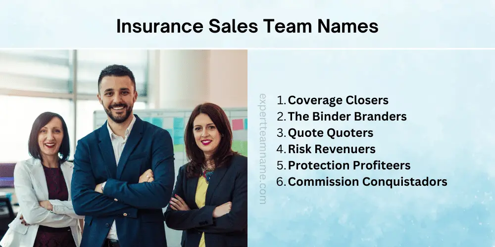 Insurance Team Names: 280+ Funny & Creative Ideas 5 Insurance Sales Team Names