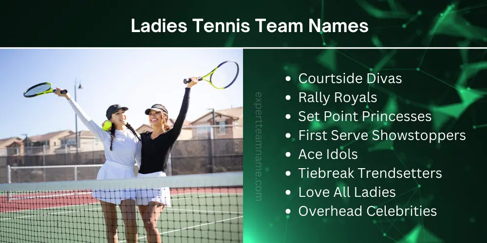 276+ Best Tennis Team Names: Clever, Funny & Cool Ideas 4 Ladies Tennis Team Names