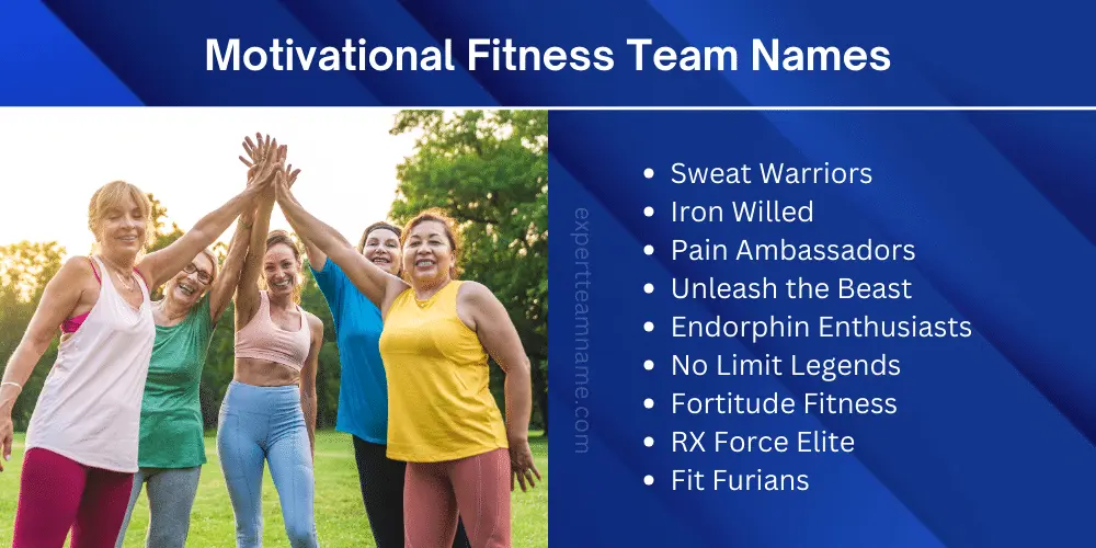 Best Motivational Team Names for Work, Fitness & More 5 Motivational Fitness Team Names