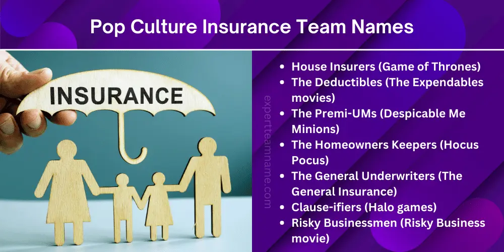 Insurance Team Names: 280+ Funny & Creative Ideas 9 Pop Culture Insurance Team Names