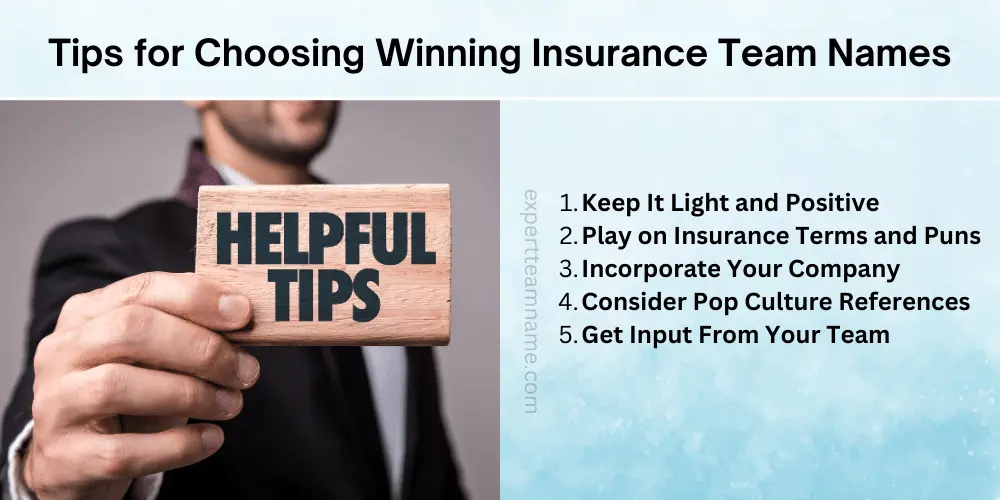 Insurance Team Names: 280+ Funny & Creative Ideas 3 Tips for Choosing Winning Insurance Team Names