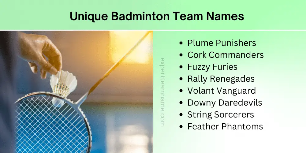 300+ Best Badminton Team Names to Smash the Competition 3 Unique Badminton Team Names