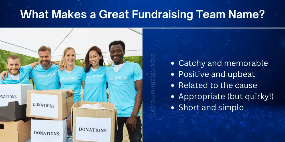 360+ Catchy & Creative Fundraising Team Names (With Tips) 2 What Makes a Great Fundraising Team Name?