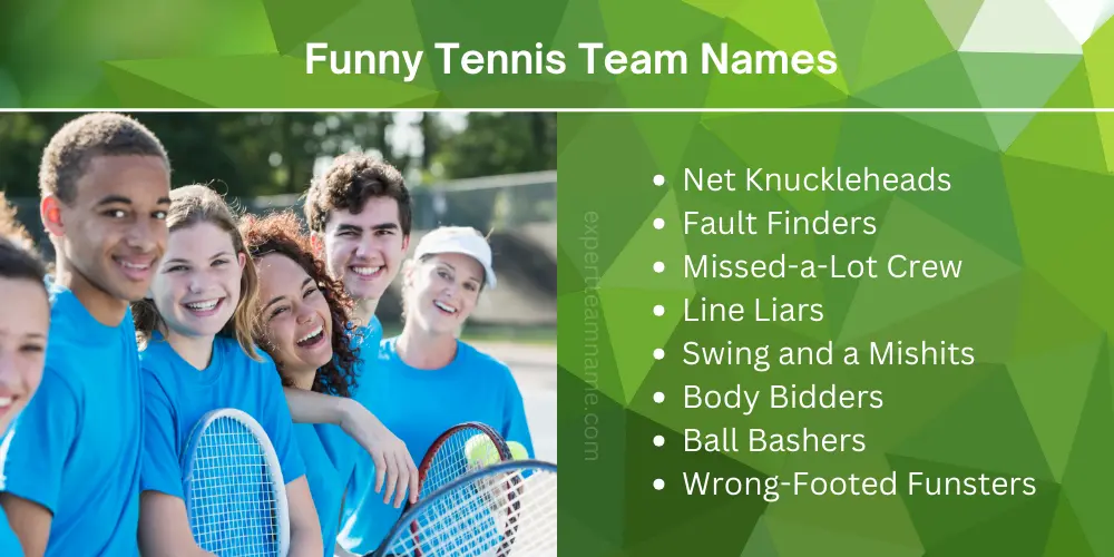 276+ Best Tennis Team Names: Clever, Funny & Cool Ideas 3 funny tennis team name