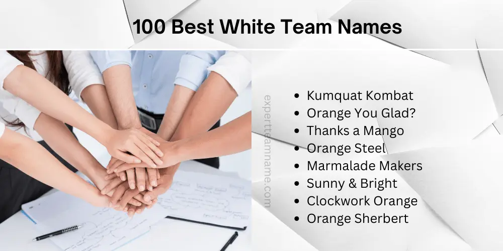 White Team Names: 302+ Cool, Funny, and Unique Ideas 2 Best White Team Names