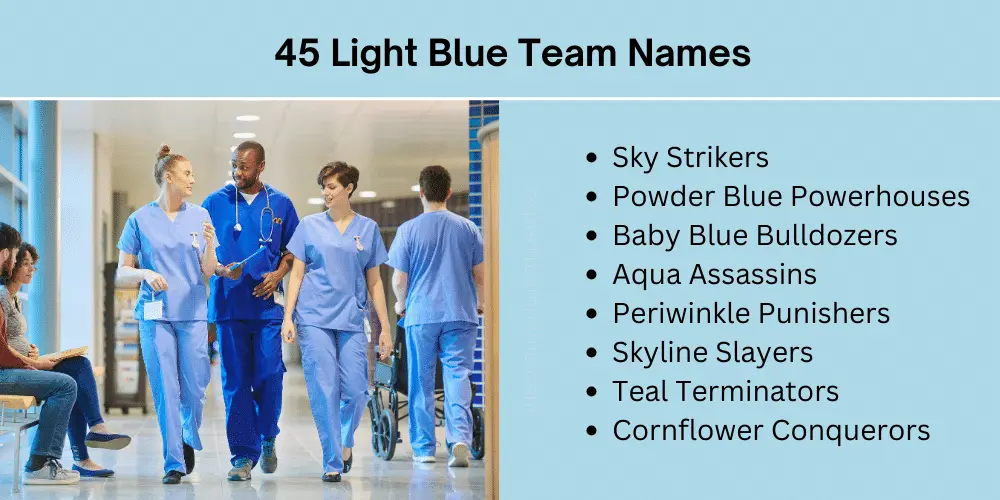 510+ Awesome Blue Team Names (For Blue Color Lovers) 5 45 Light Blue Team Names