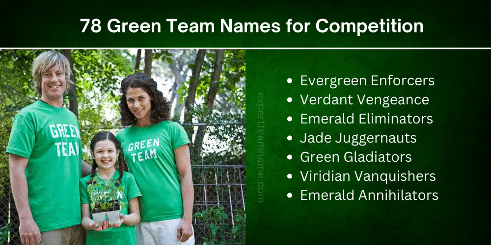 500+ Creative Green Team Names for Your Green Squad 7 78 Green Team Names for Competition