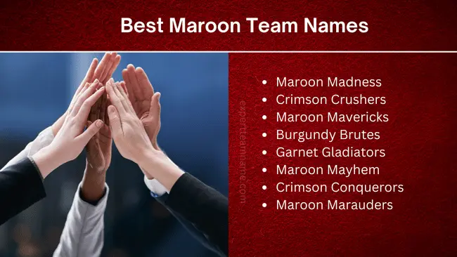 Top 200+ Maroon Team Names to Inspire, Entertain, and Win! 2 Best Maroon Team Names