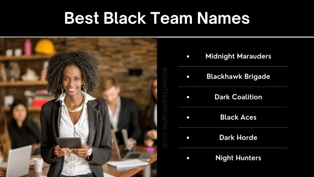 255+ Catchy Black Team Names - Powerful, Meaningful & Funny 2 Best Black Team Names