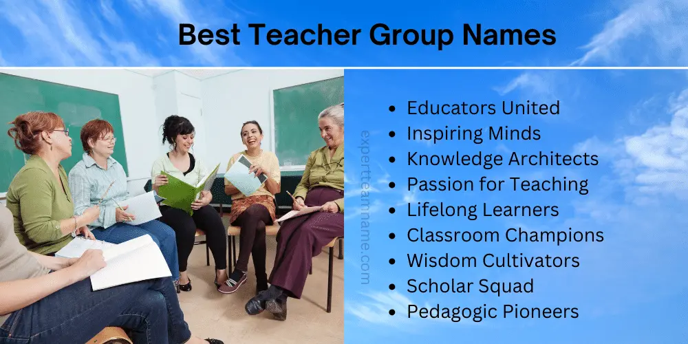 299 Best Teacher Group Names: Inspiration & Creativity Ideas 2 Best Teacher Group Names