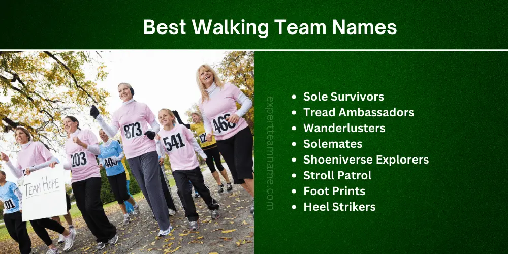 239+ Walking Team Names (Funny, Creative & Meaningful Ideas) 2 Best Walking Team Names