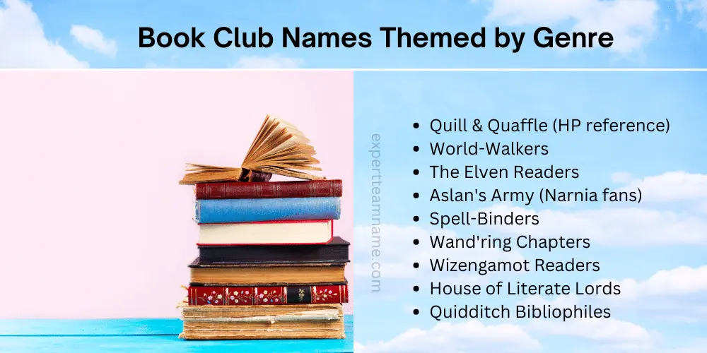 350 Brilliant Book Club Names to Inspire Your Literary Group 3 Book Club Names Themed by Genre