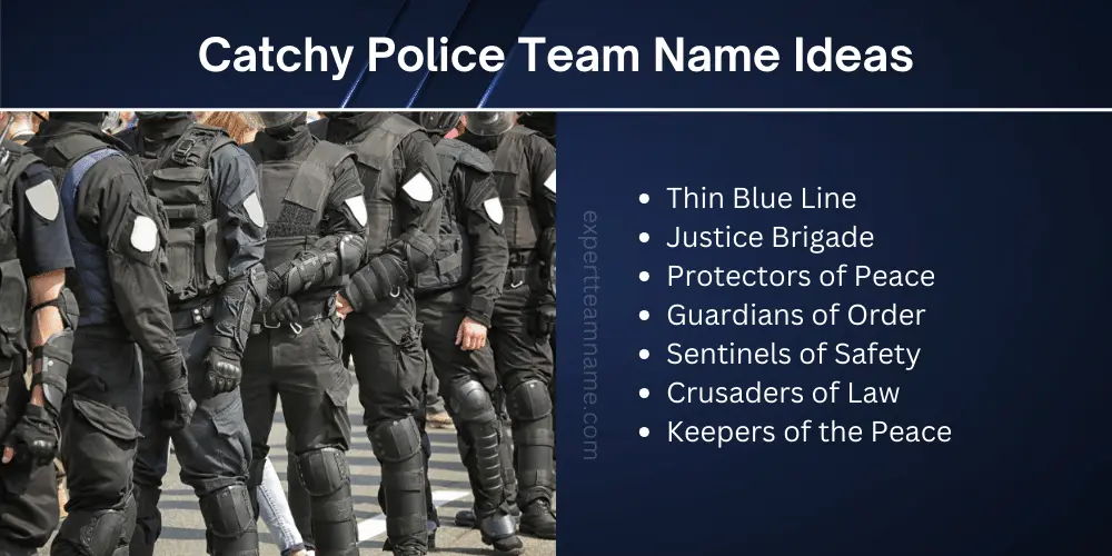 Best Police Team Names: Catchy, Funny & Cool Ideas 2 Catchy Police Team Name Ideas