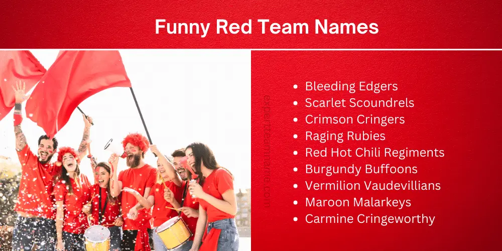514 Best Red Team Names: Funny, Unique, Clever & For Games 4 Funny Red Team Names