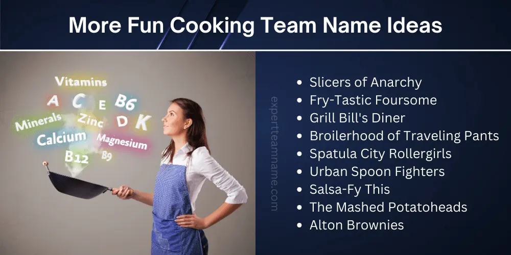 400 Best Cooking Team Names for Chefs and Home Cooks 10 Cooking Team Names