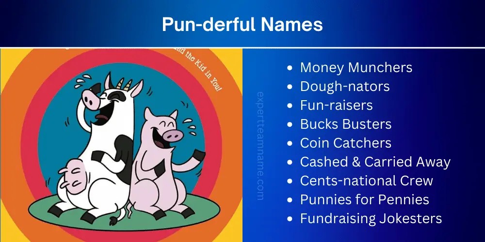 360+ Catchy & Creative Fundraising Team Names (With Tips) 9 Pun-derful Names