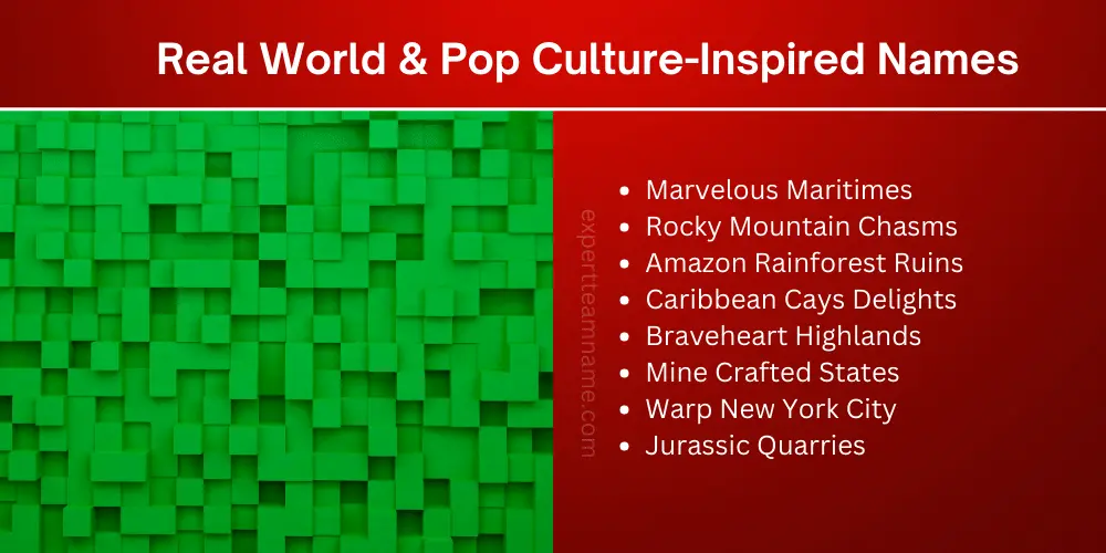 Minecraft World Names: Creative & Fun Ideas for Every Style 5 Real World & Pop Culture-Inspired Names