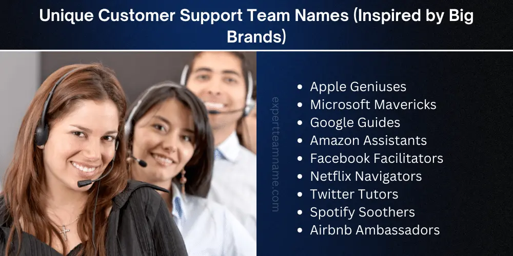 Customer Service Team Names: Top Suggestions for Motivation 9 Customer Service Team Names