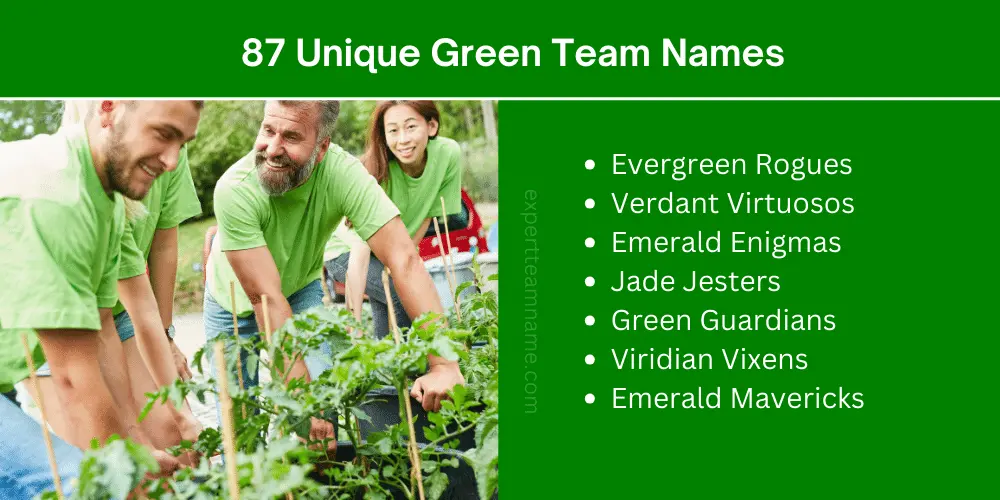 500+ Creative Green Team Names for Your Green Squad 3 Unique Green Team Names