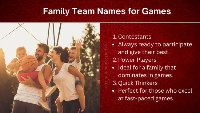 Family Team Names: 326 Unique, Meaningful & Funny Choices 4 Family Team Names for Games