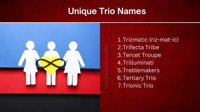 512+ Trio Names: Perfect Ideas for 3-Person Teams 7 Unique Trio Names