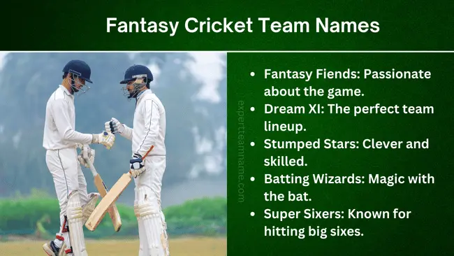 144 Cricket Team Names: Best Ideas for Every Cricket Lover 3 Fantasy Cricket Team Names