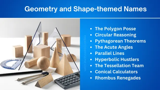 190+ Math Team Names: Inspire Your Mathletes with Clever and Creative Ideas 4 Geometry and Shape-themed Names