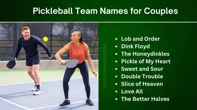 375+ Pickleball Team Names: Ace Your Team Identity 2 Pickleball Team Names for Couples
