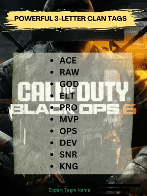 300+ Clan Names For COD: Elevate Your Squad's Identity 3 Powerful 3-Letter Clan Tags