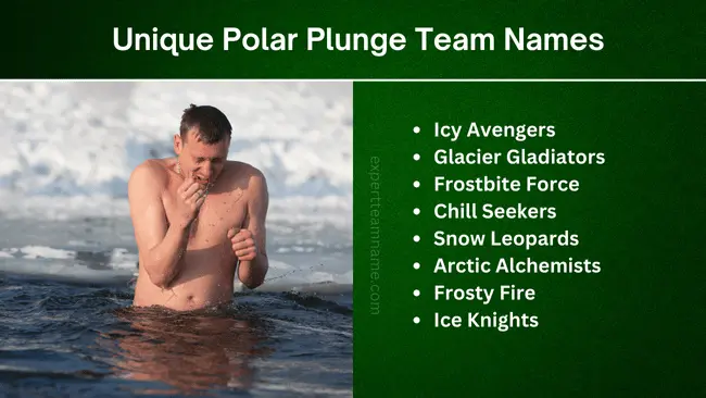 Polar Plunge Team Names: Cool & Creative Ideas for 2024 3 Unique Polar Plunge Team Names