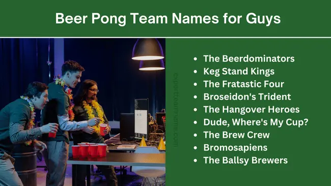449 Epic Beer Pong Team Names to Dominate Your Next Game 2 Beer Pong Team Names for Guys
