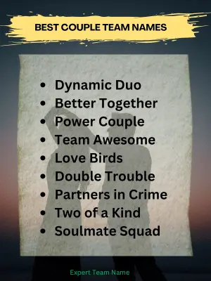 313 Best Couple Team Names: Ultimate List for Every Occasion 2 Best Couple Team Names