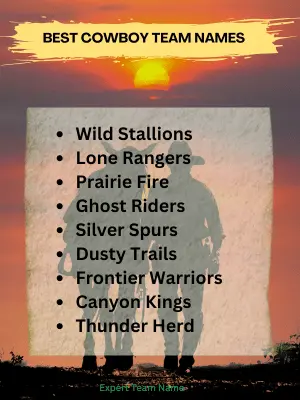 400+ Cowboy Team Names: Unique, Cool, and Funny Ideas 2 Best Cowboy Team Names