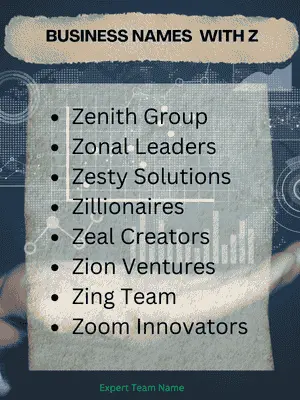 50 Team Names Starting with Z | Creative & Powerful Ideas 2 Business Team Names Starting with Z