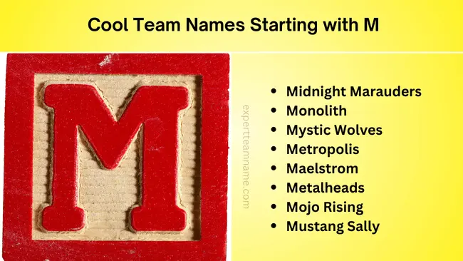 Team Names Starting with M: The Ultimate List for Every Occasion 2 Cool Team Names Starting with M