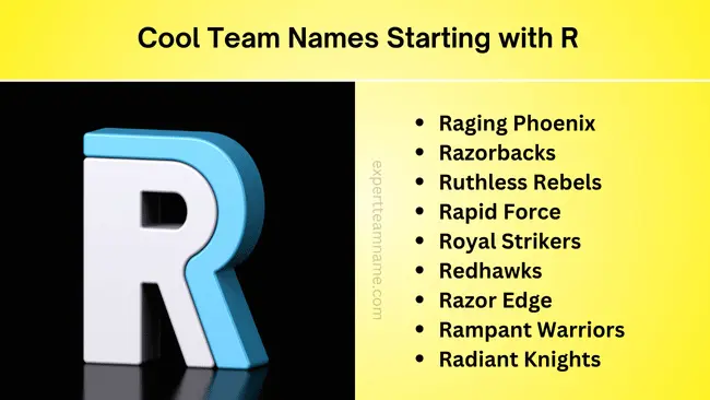 160+ Team Names Starting with "R" – The Ultimate Guide 2 Cool Team Names Starting with R