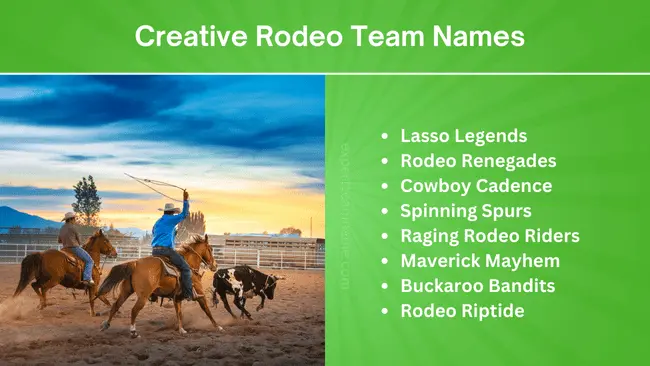 233+ Legendary Rodeo Team Names for Wild West Inspiration 2 Creative Rodeo Team Names