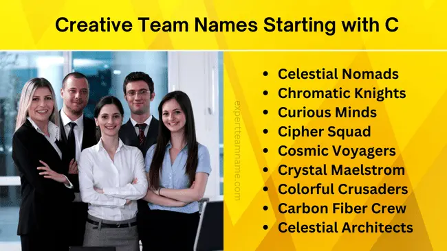 333 Creative & Cool Team Names Starting with C | Ultimate List 3 Creative Team Names Starting with C