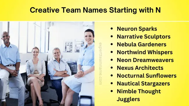 Team Names Starting with N: Ultimate List for Every Occasion 4 Creative Team Names Starting with N