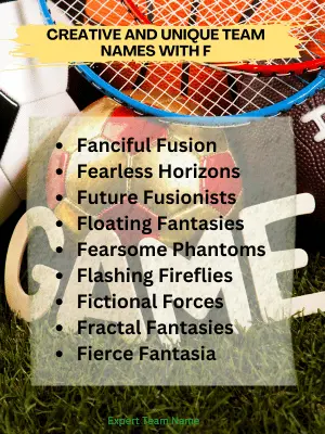 231 Team Names Starting With F – Fun & Unique Ideas 6 Creative and Unique Team Names With F