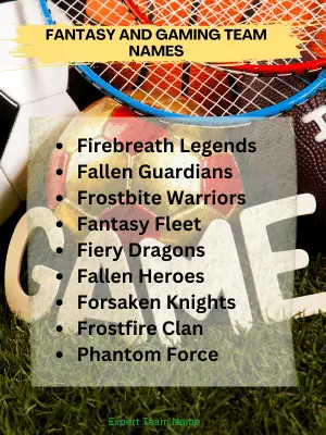 231 Team Names Starting With F – Fun & Unique Ideas 5 Fantasy and Gaming Team Names With f