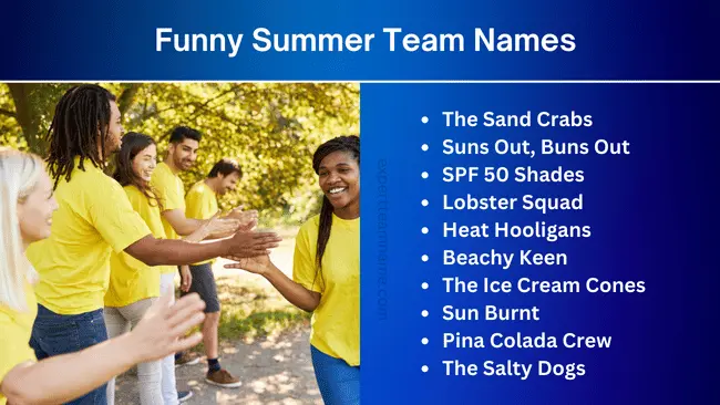 432 Summer Team Names: Best, Funny, and Creative Ideas 2 Summer Team Names