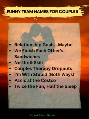313 Best Couple Team Names: Ultimate List for Every Occasion 4 Funny Team Names for Couples