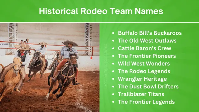 233+ Legendary Rodeo Team Names for Wild West Inspiration 3 Historical Rodeo Team Names