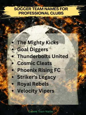Best Soccer Team Names: From Funny to Famous | Ultimate List 4 Soccer Team Names for Professional Clubs