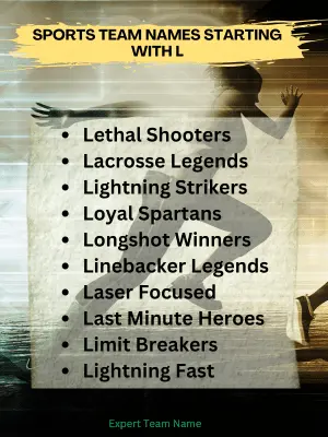 270+ Creative Team Names Starting with L for Every Group 3 Sports Team Names Starting with L