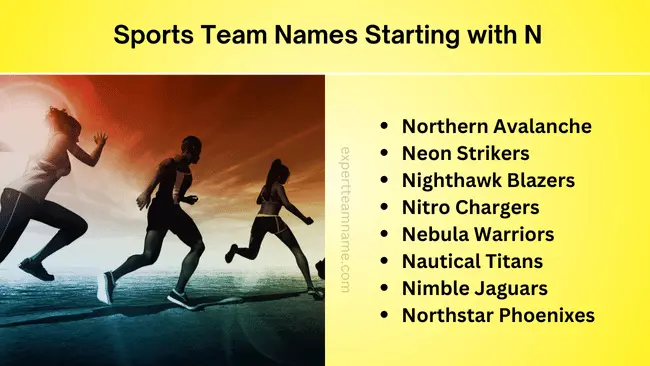 Team Names Starting with N: Ultimate List for Every Occasion 5 Sports Team Names Starting with N